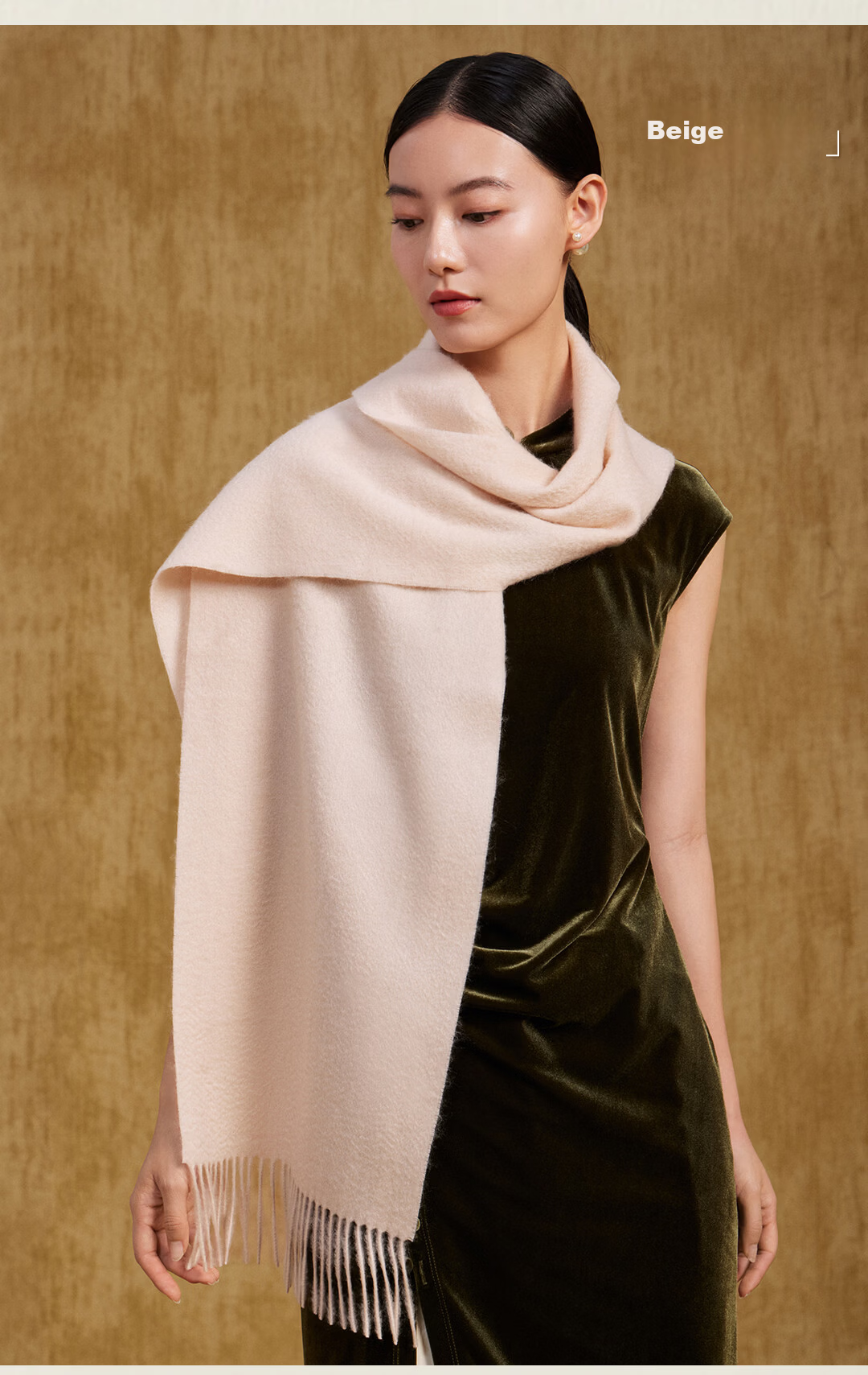 Shanghai Story 100% Cashmere Thickened Autumn Winter Warm Scarf Shawl Neck Warmer Gift for Elders Mother's Day Birthday Women 9