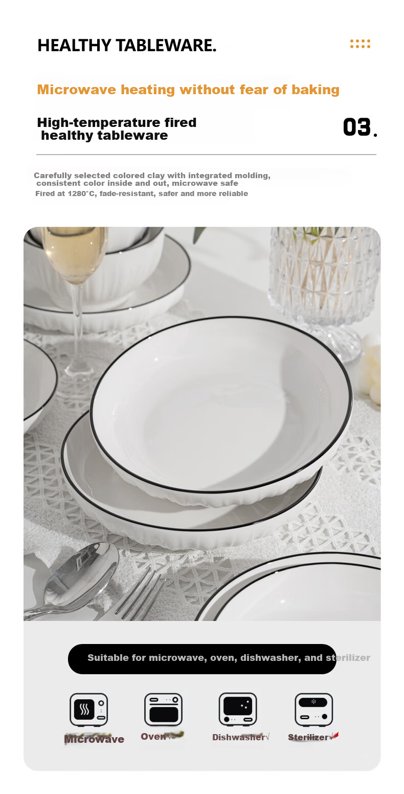 KANGQIN Underglaze Color Bowl and Plate Dinnerware Set, 20-Piece 4-Person Tableware Set, Upgraded Gift Box, Furuixiang Series 8