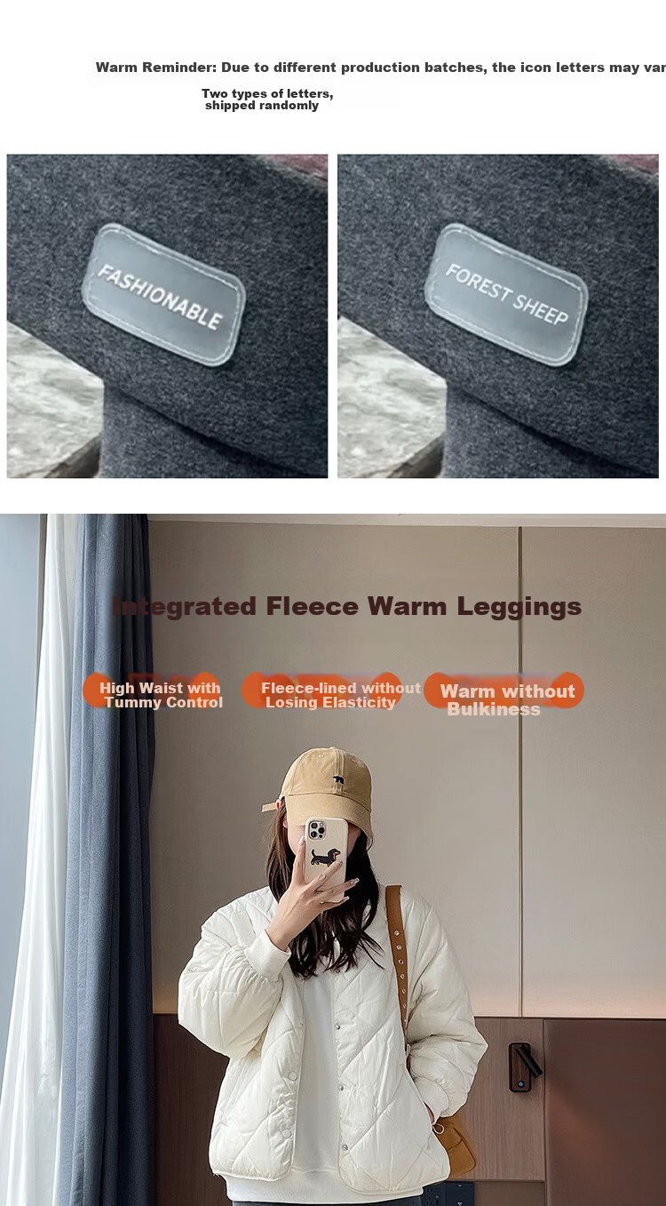 GUJIN Thickened Plain Purple Velvet Thermal Leggings for Women Autumn Winter Cotton Fleece Lined High Waist Warm Pants 1