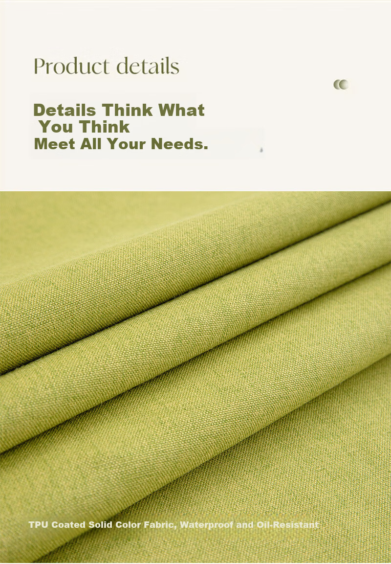 Aiwei Cotton Linen Waterproof Oil-Resistant Solid Color Rectangular Tablecloth with Tassels for Coffee Table 140*180cm Greenery 3