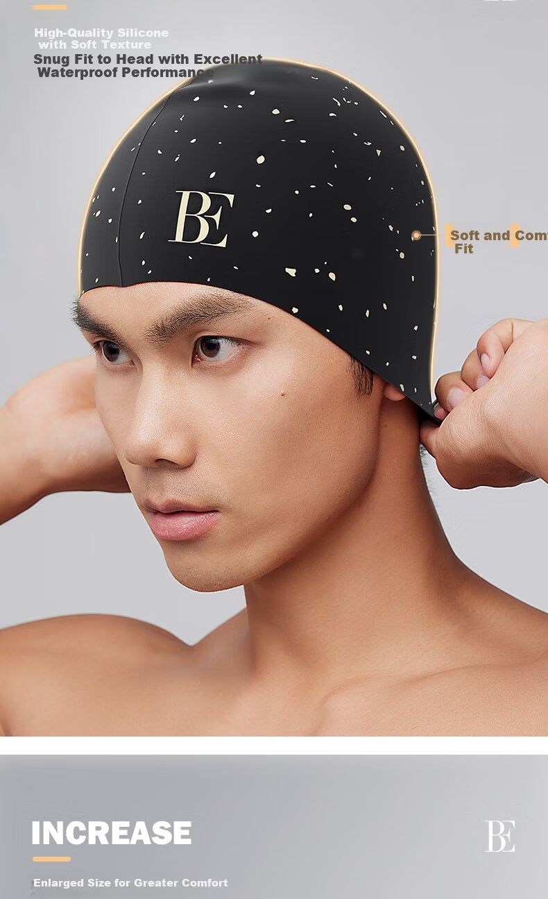 BALNEAIRE 2025 Adult Silicone Waterproof Swim Cap for Men and Women, Large Size for Long Hair Swimming Gear BYM067 2