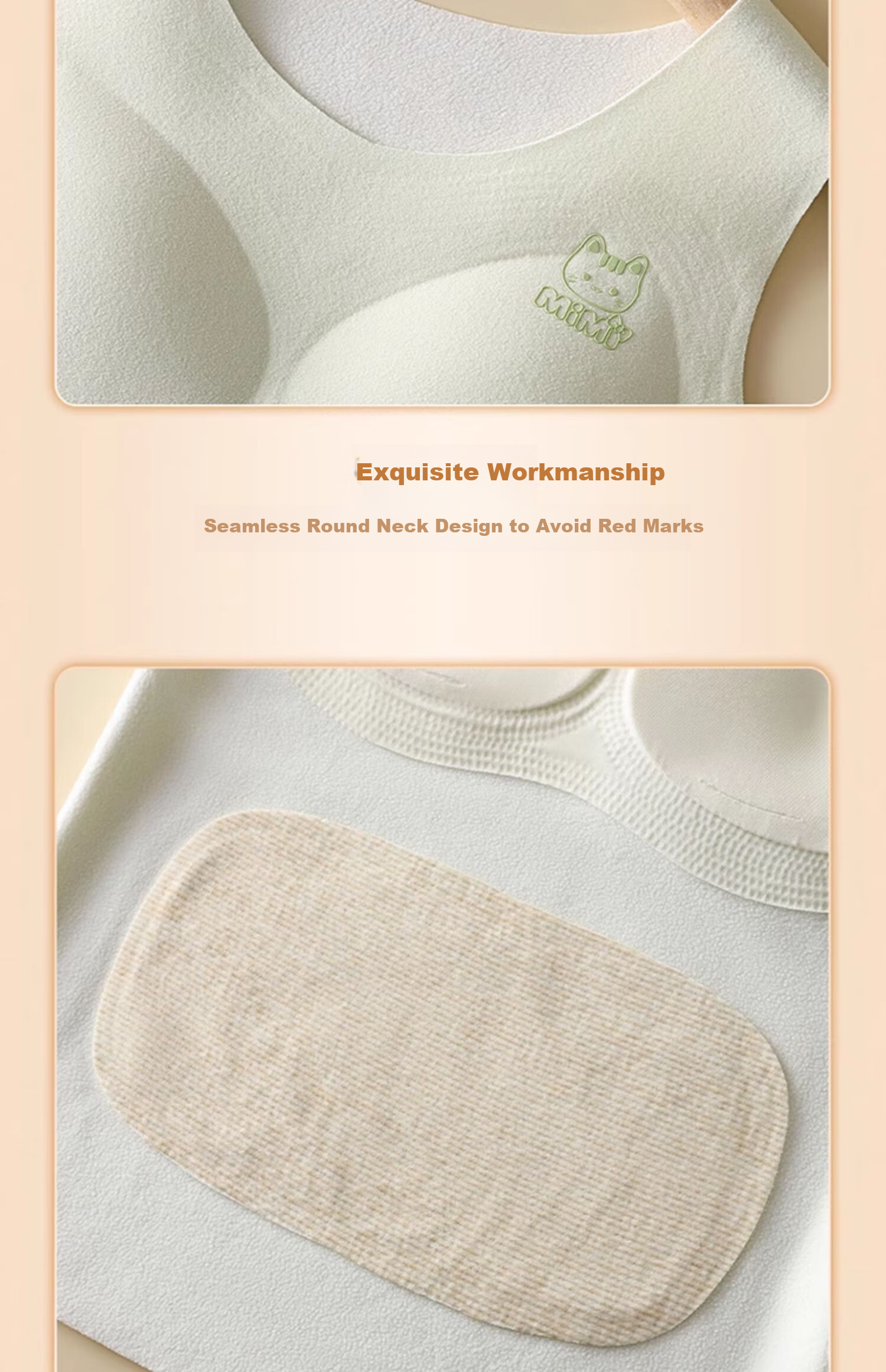 MiiOW 2-Pack Girls' Thermal Underwear Vests for Adolescents, New Autumn/Winter 2025 Children's Bras for Middle and High School Students 33