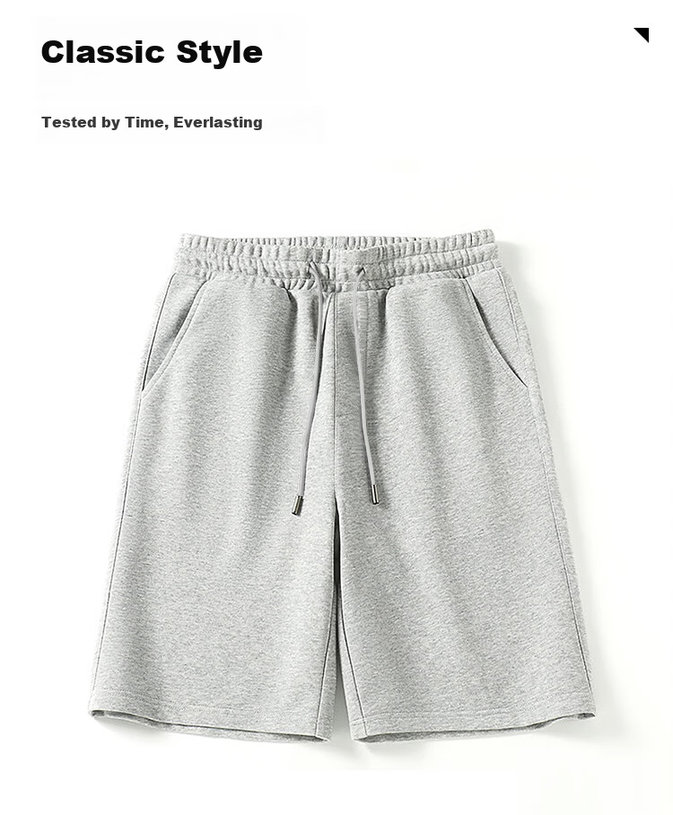 Baleno Men's Casual Summer Outdoor Sports Cotton Loose Black Knee-Length Shorts 17