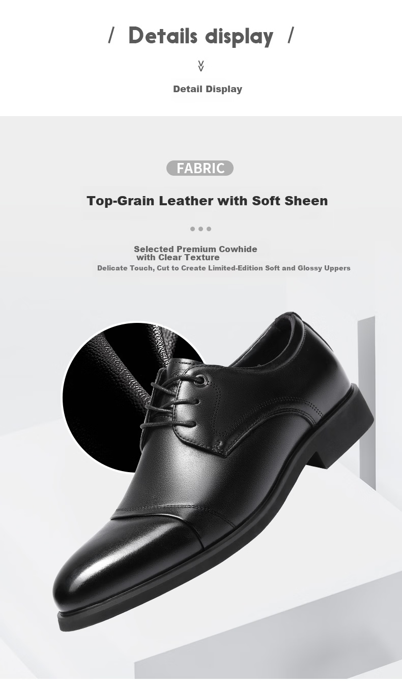 LAORENTOU Pointed Toe Leather Shoes for Men, Casual Soft-Soled Formal Business British Style Work Shoes, 200240 Black Hollow-Out, Size 40 13