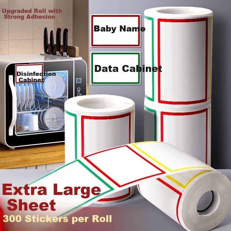GOTOVAN Large Self-Adhesive Label Stickers Colorful Waterproof Price Tags Handwritten Name Labels for Books Fruits Classification