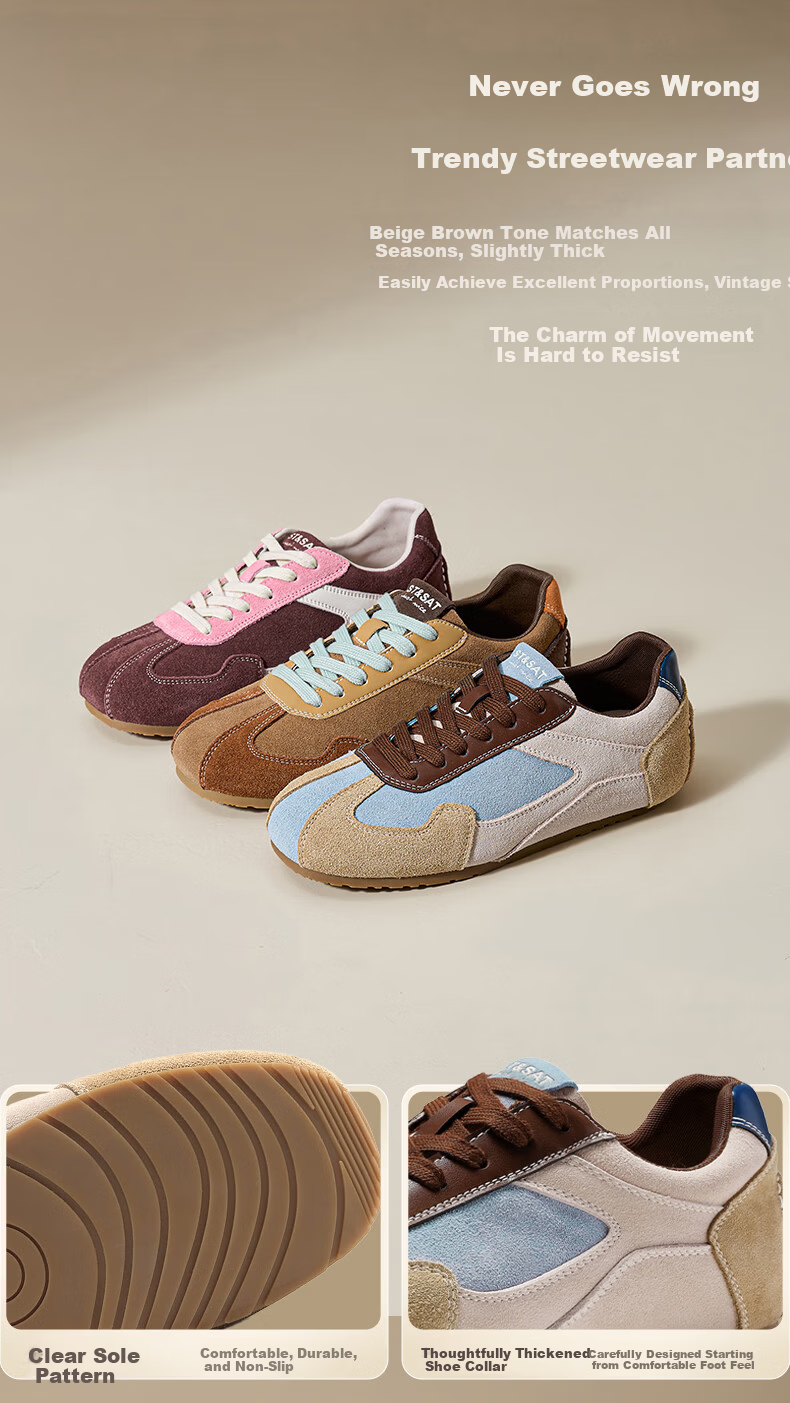 Saturday Vintage German Trainer Women's 2026 Summer New Height-Increasing Soft Sole Lightweight Classic Casual Sports Sneakers 3