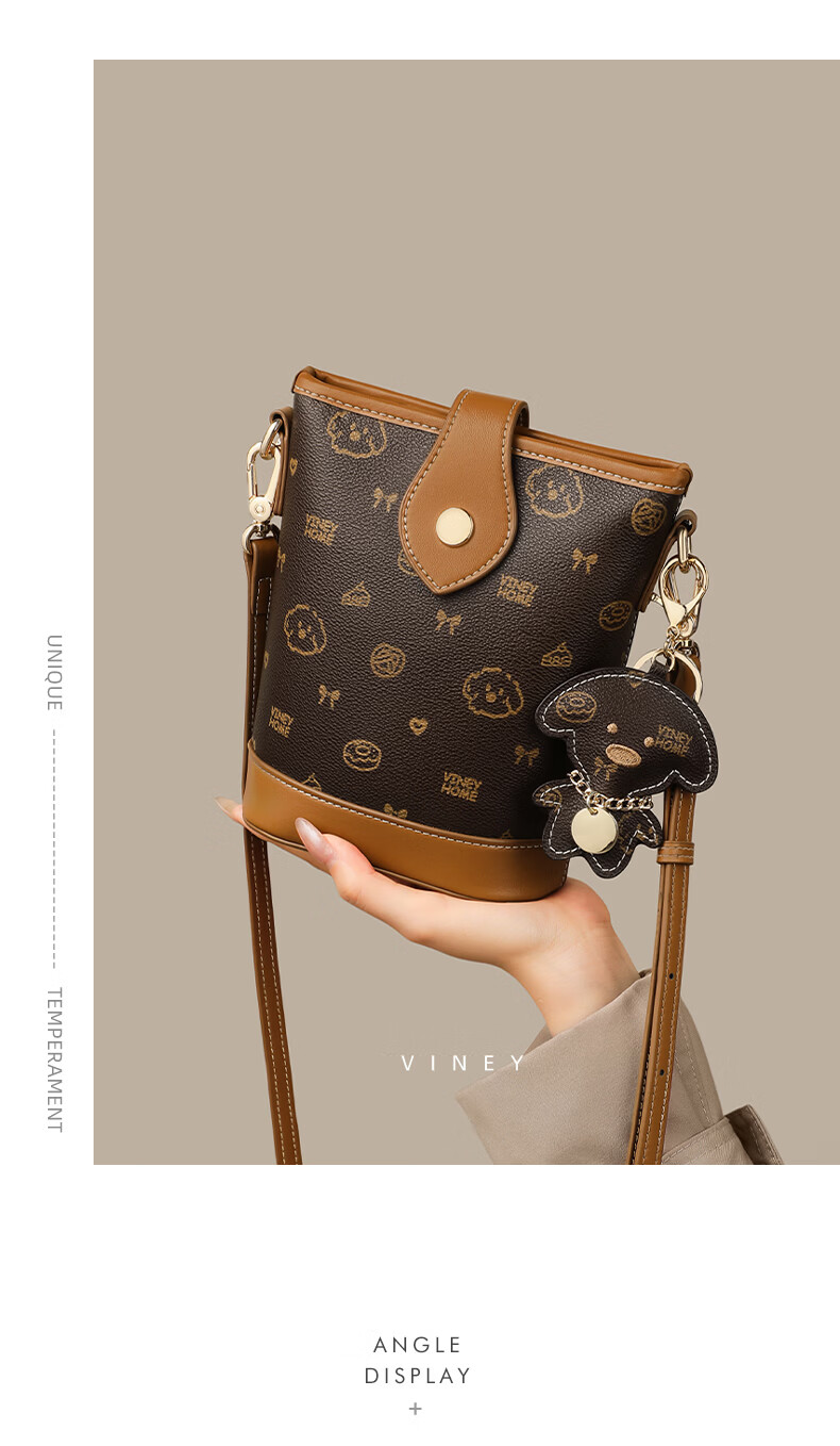 Viney Women's Boutique Bucket Bag Fashionable Crossbody Phone Bag Small Purse Birthday Qixi Valentine's Day Gift for Girlfriend 13