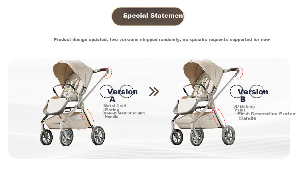 Hakada Foldable High-View Baby Stroller Newborn Bassinet Lightweight Baby Carriage 1