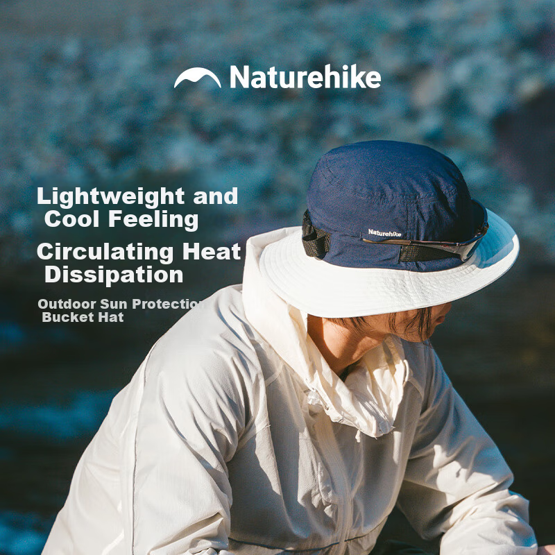 Naturehike Outdoor Hiking Mountaineering Cooling Wide Brim Bucket Hat Men 2025 Spring Summer New Sun Protection Cap Women