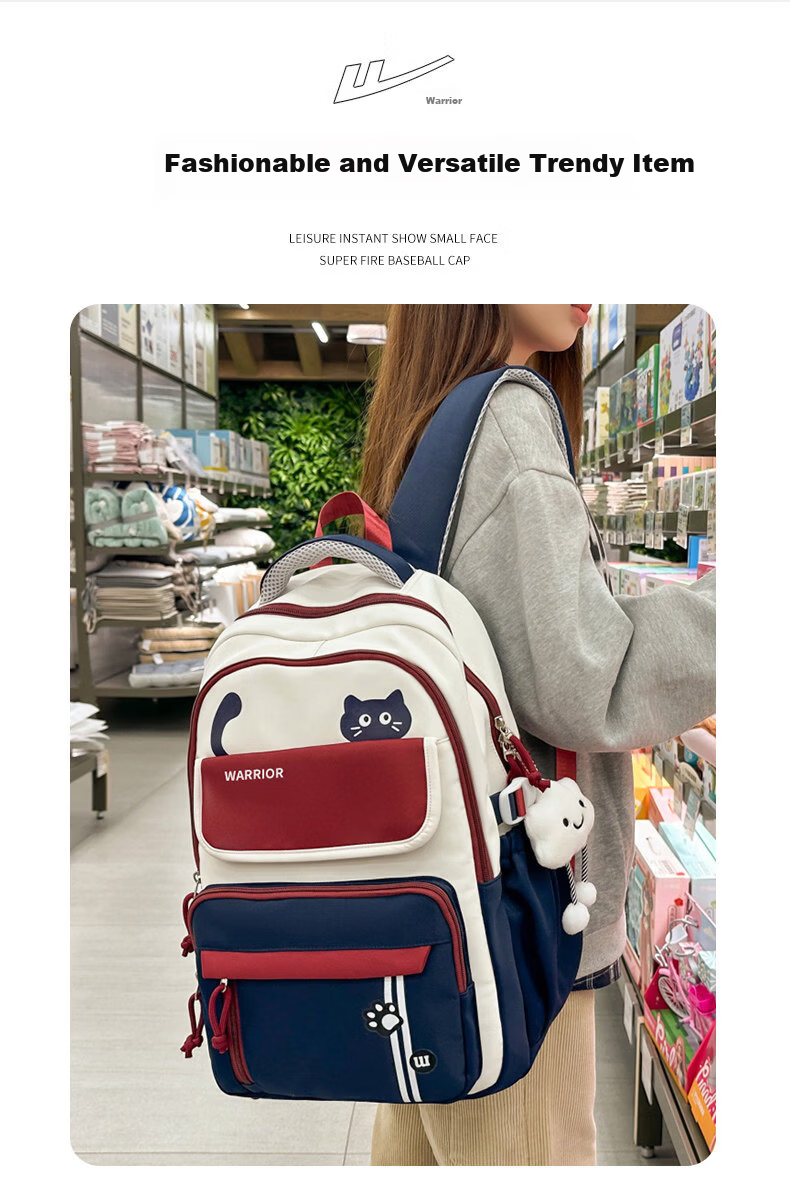 Warrior Backpack for Middle School And High School Girls, Large Capacity Stylish 2025 New Model Lightweight Laptop Backpack for College Students 6