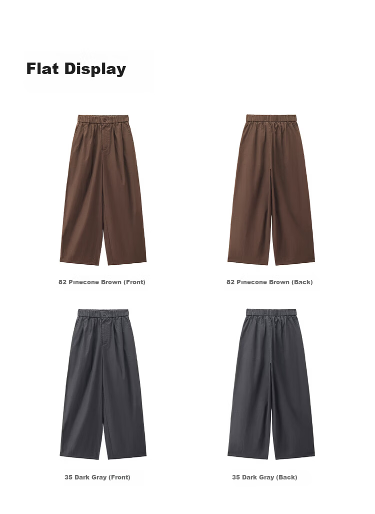 Giordano Women's 2026 Summer Lyocell Cotton Pleated Elastic Waist Nine-Point Straight Casual Pants 13426311 17