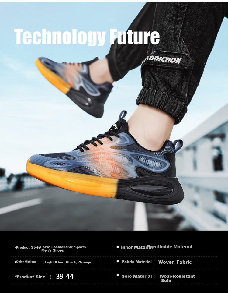 TonLion Men's Spring Summer 2026 Mesh Flyknit Thick Sole Sports Dad Shoes 4