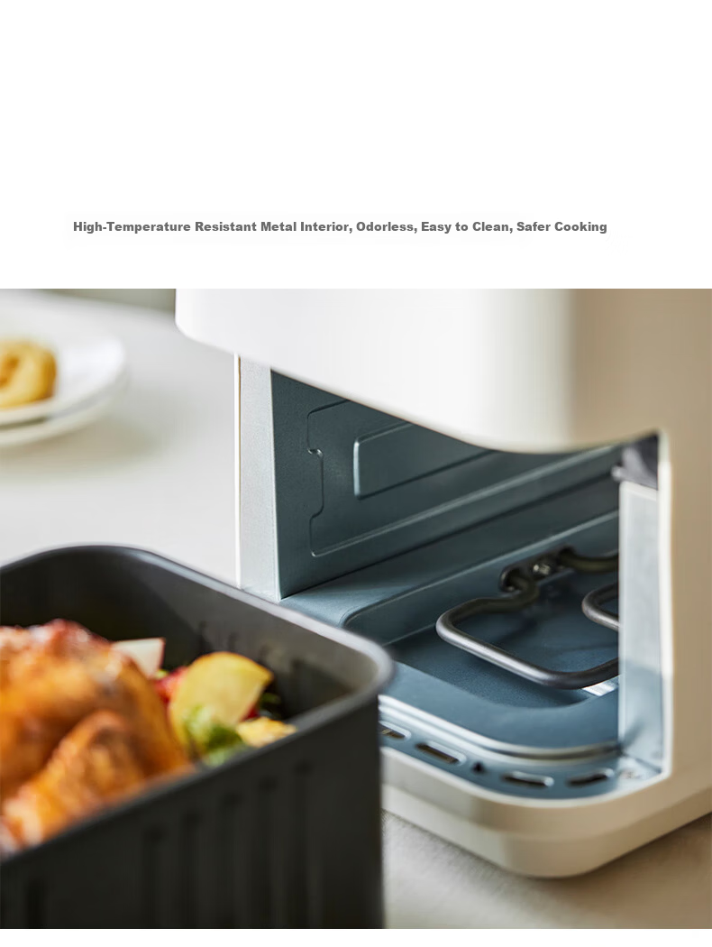 Olayks Instant Air Fryer 5L Large Capacity Multifunctional Electric Fryer with Flip-Free 3D Steam Roasting, Visible Window, 304 Stainless Steel Fully Automatic Electric Grill 14