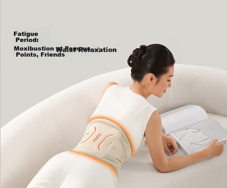 Kepufi Waist Massager Heat Therapy Warm Palace Belt Menstrual Relief Lumbar Heat Moxibustion Massage for Lumbar Muscle Strain Gift for Parents Elders Boyfriend Girlfriend Birthday Mother's Day W15S 9