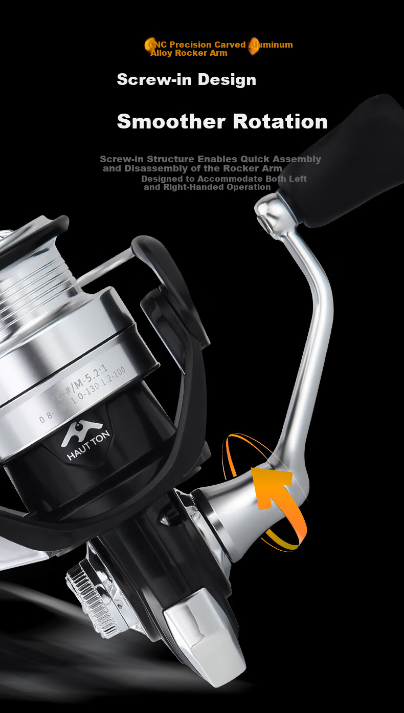 HAUT TON Night Blade Lure Integrated Casting Carbon Lightweight Versatile Long Cast Micro Bait Electroplated Spinning Reel 1500 Series 16