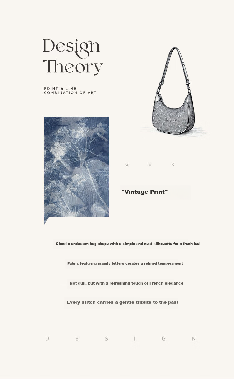 St&Sat Women's Bag 2026 New Retro Printed Shoulder Bag Handbag Versatile Underarm Crescent Bag Birthday Gift 2