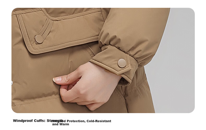 Yalu Women's Mid-Length Down Jacket 2025 Winter New Thickened Cold-Resistant Warm Fashionable Coat 10