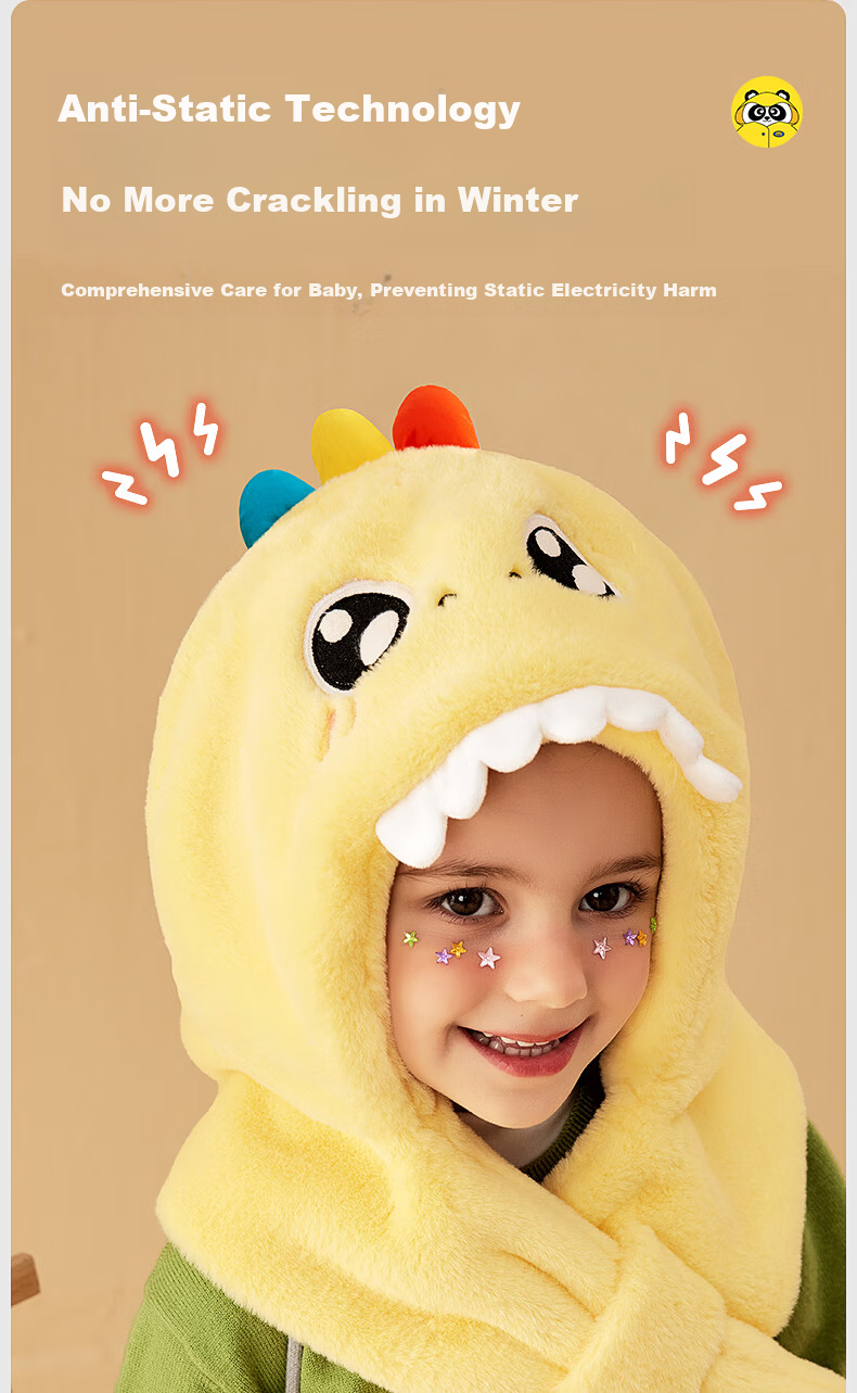 Mumeng Kids Autumn Winter Hat and Scarf Set Fleece Thickened Warm Hat Pink Unicorn for Older Children 11