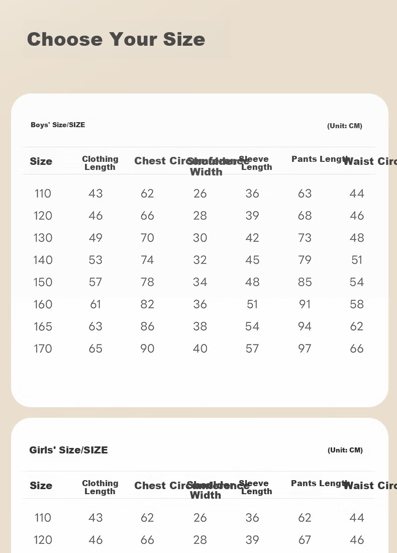 Langsha Children's Class A Pure Cotton Autumn Clothes and Pants Underwear Set for Boys and Girls, Baby Spring and Autumn Wear, Older Children Winter Set 9