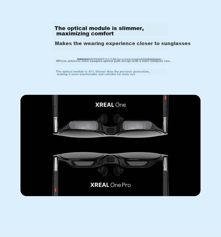 XREAL One Pro AR Smart Glasses 556" Portable Display 57° FOV Self-developed X1 Chip Native 3DoF Hovering Movie Glasses Non-VR AI Glasses Size M 16