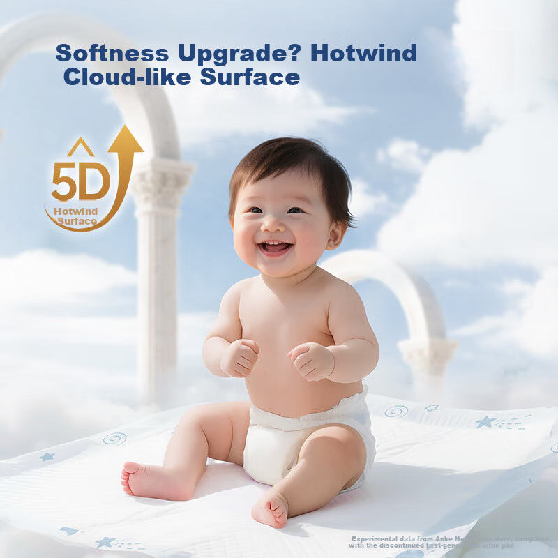 Ankexin Disposable Baby Newborn Thickened Nursing Pads Soft Upgraded Skin-Friendly Leak-Proof 46pcs 35*45cm