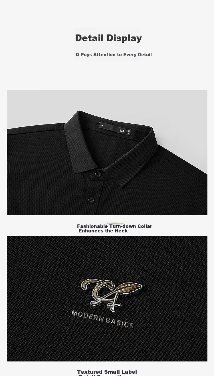 HLAHLA Men's Short Sleeve Polo Shirt 26 Summer Light Business Chic Ageless Series 10