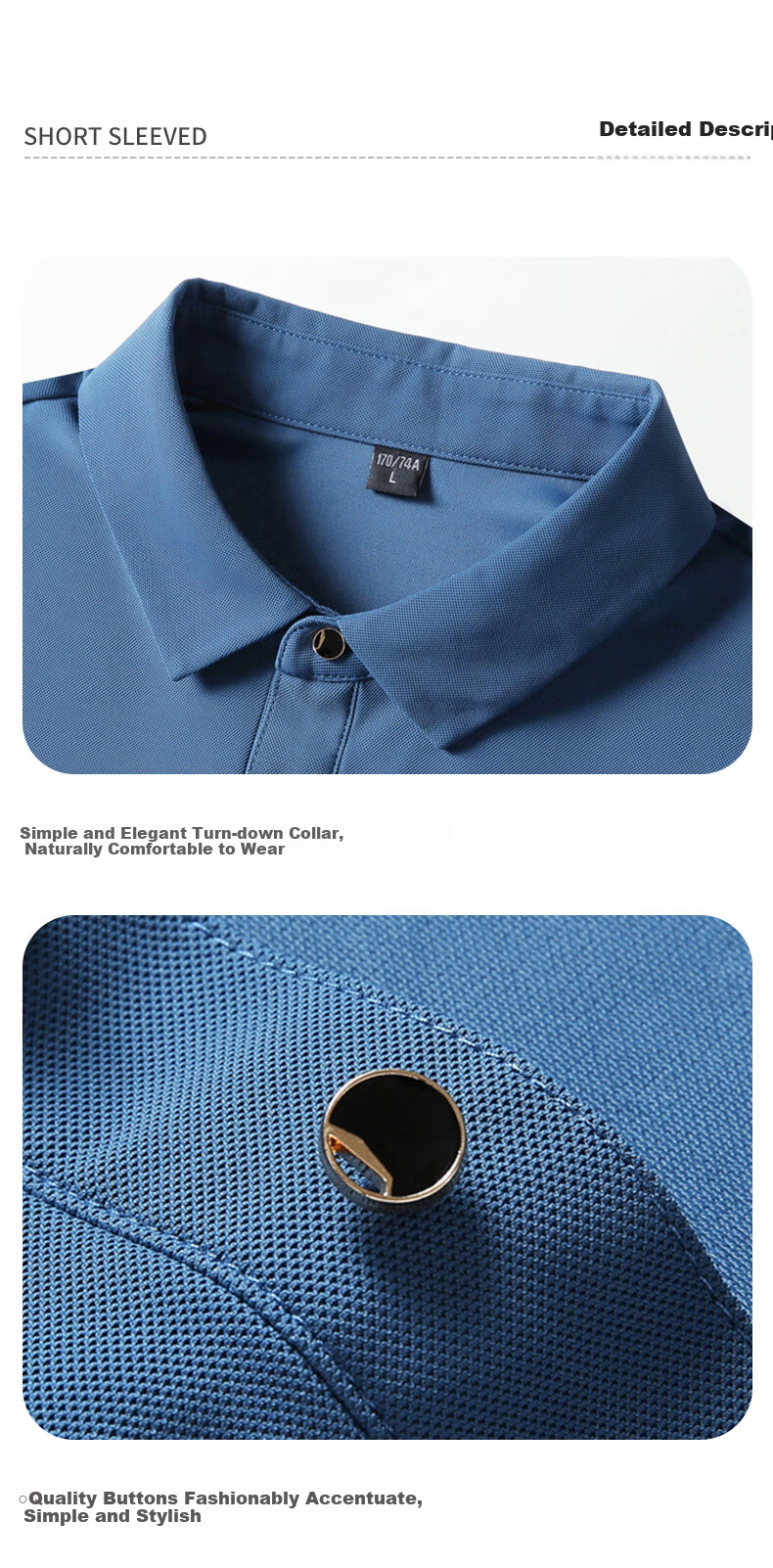 Dibinze Plus Size Ice Silk Short Sleeve Polo Shirt Men Summer Thin Loose Big and Tall Black 2XL 22
