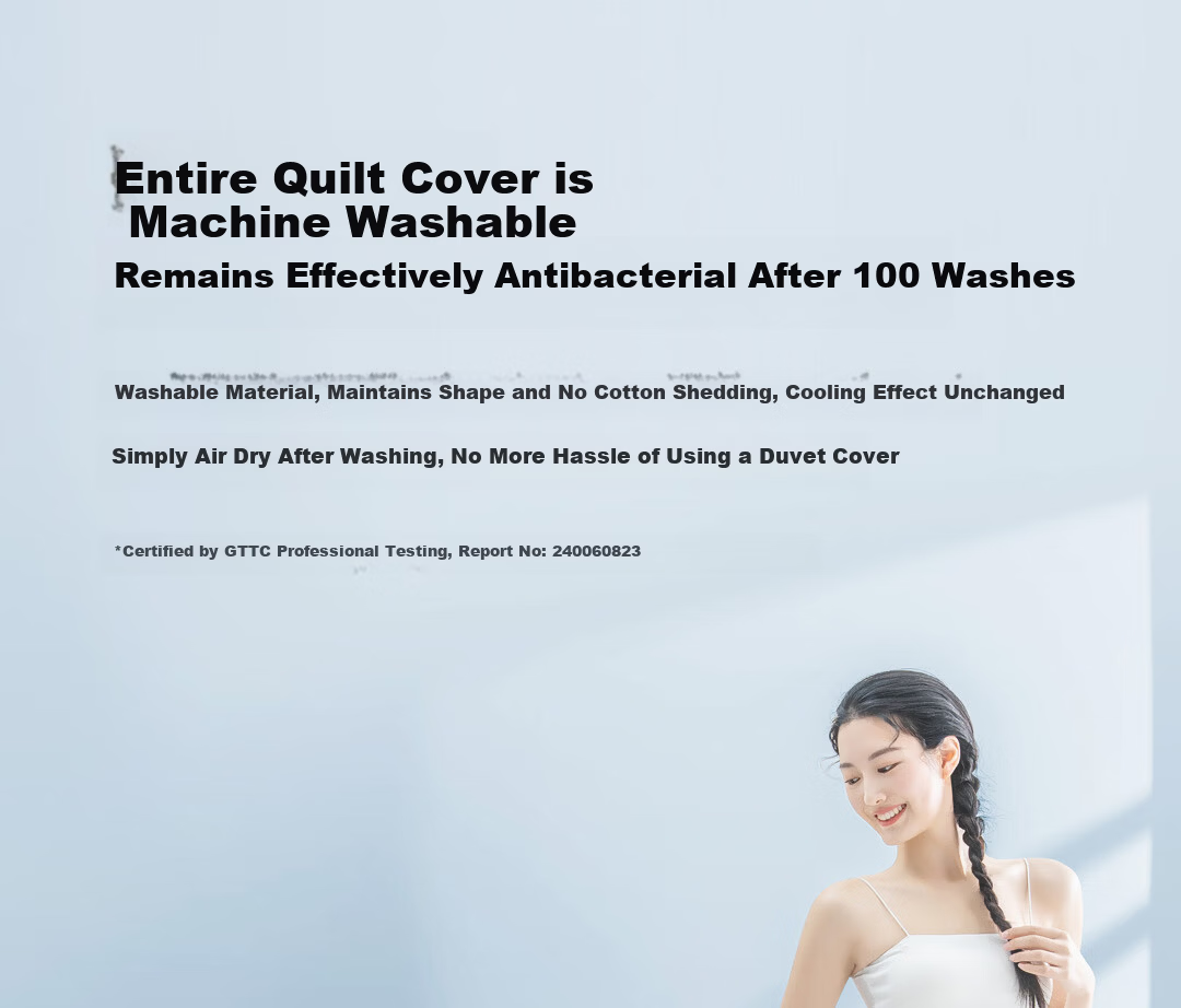 Deep Sleep A-Class Cooling Antibacterial Summer Quilt, Jade Smooth Washable Double Air Conditioning Quilt, Plum Blue 180*200cm 28