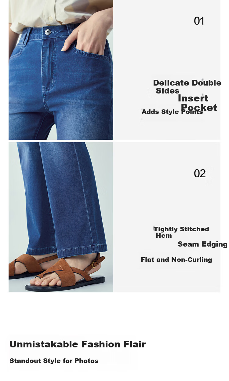 Giordano 2026 Summer High-Tech Cooling Slim Fit High Waist Cropped Flared Jeans for Women 05426317 11