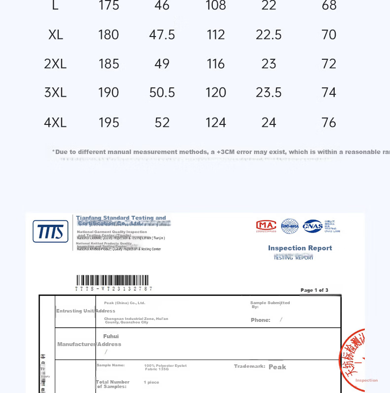 PEAK Polo Shirt for Men, Summer New Style, Sports Fitness Business Top, Breathable Casual T-Shirt, Loose Short Sleeve DF652241 48
