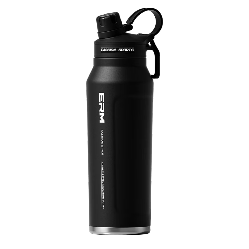 ERM Insulated Mug Large Capacity 316L Stainless Steel Cold Water Bottle for Men Students Outdoor Sports Portable Straw Cup