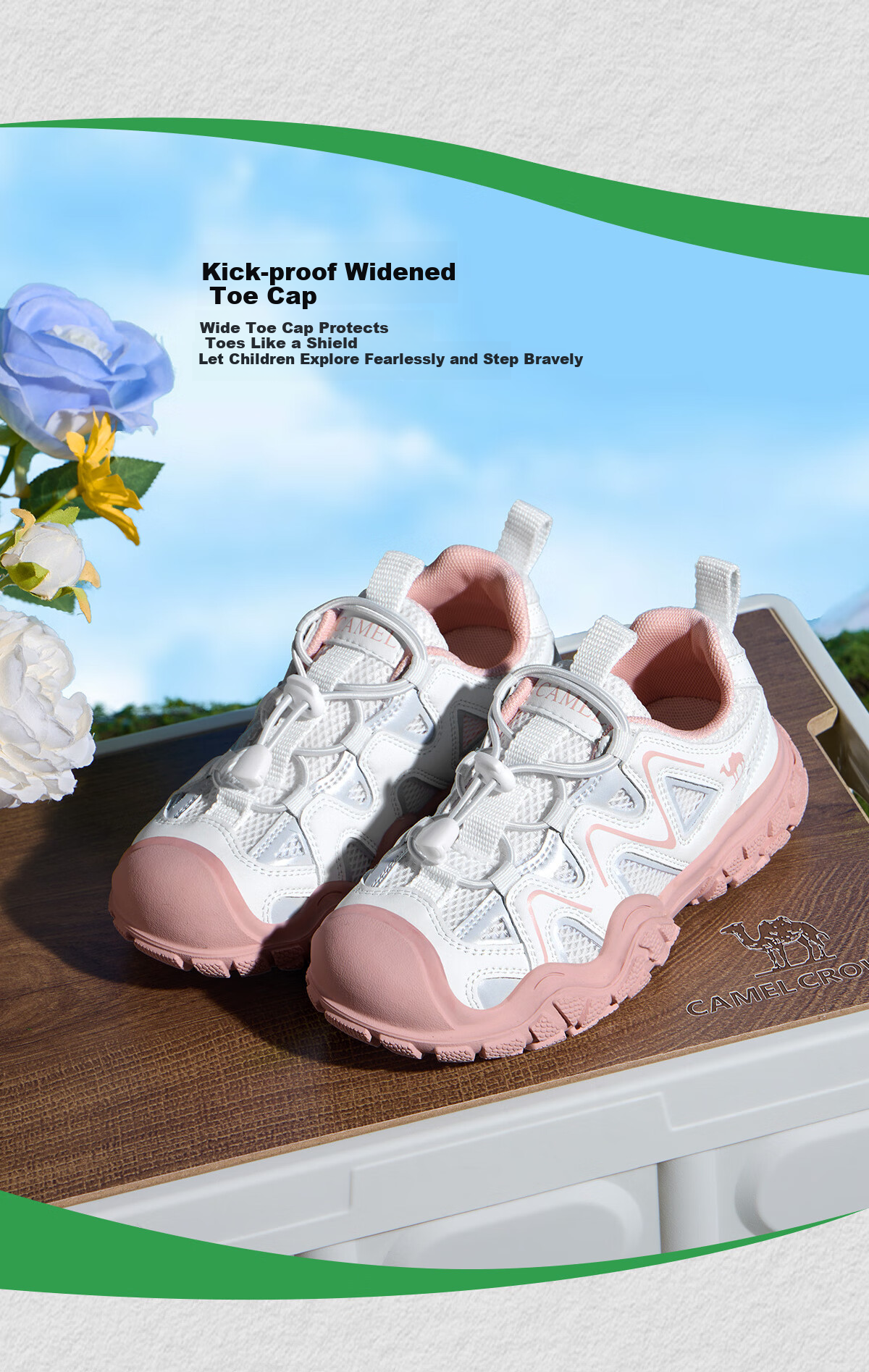 Camel Kids Hiking Shoes Spring Summer Creek Shoes Cute Outdoor Non-slip Toe Protection Sandals for Older Children and Parent-Child Models 33