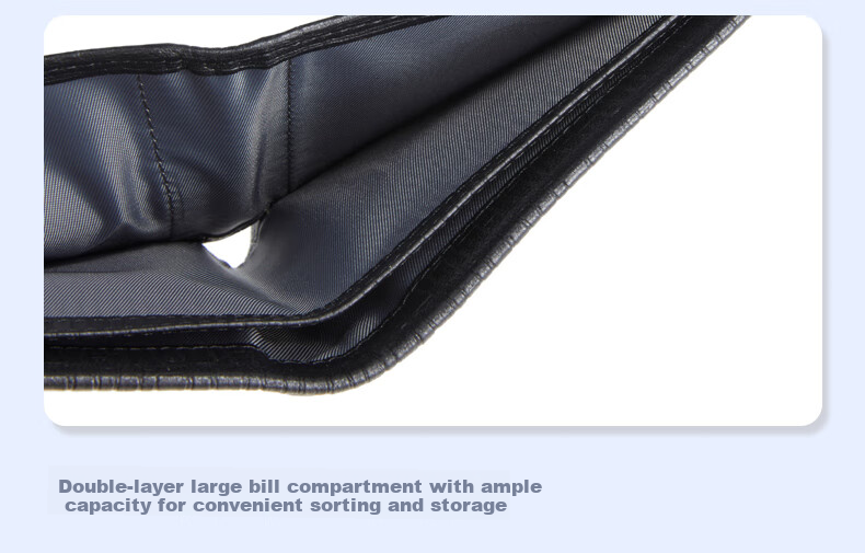 Aokang Men's Horizontal Bifold Leather Wallet Multifunctional Coin Purse Gift for Husband Birthday 15