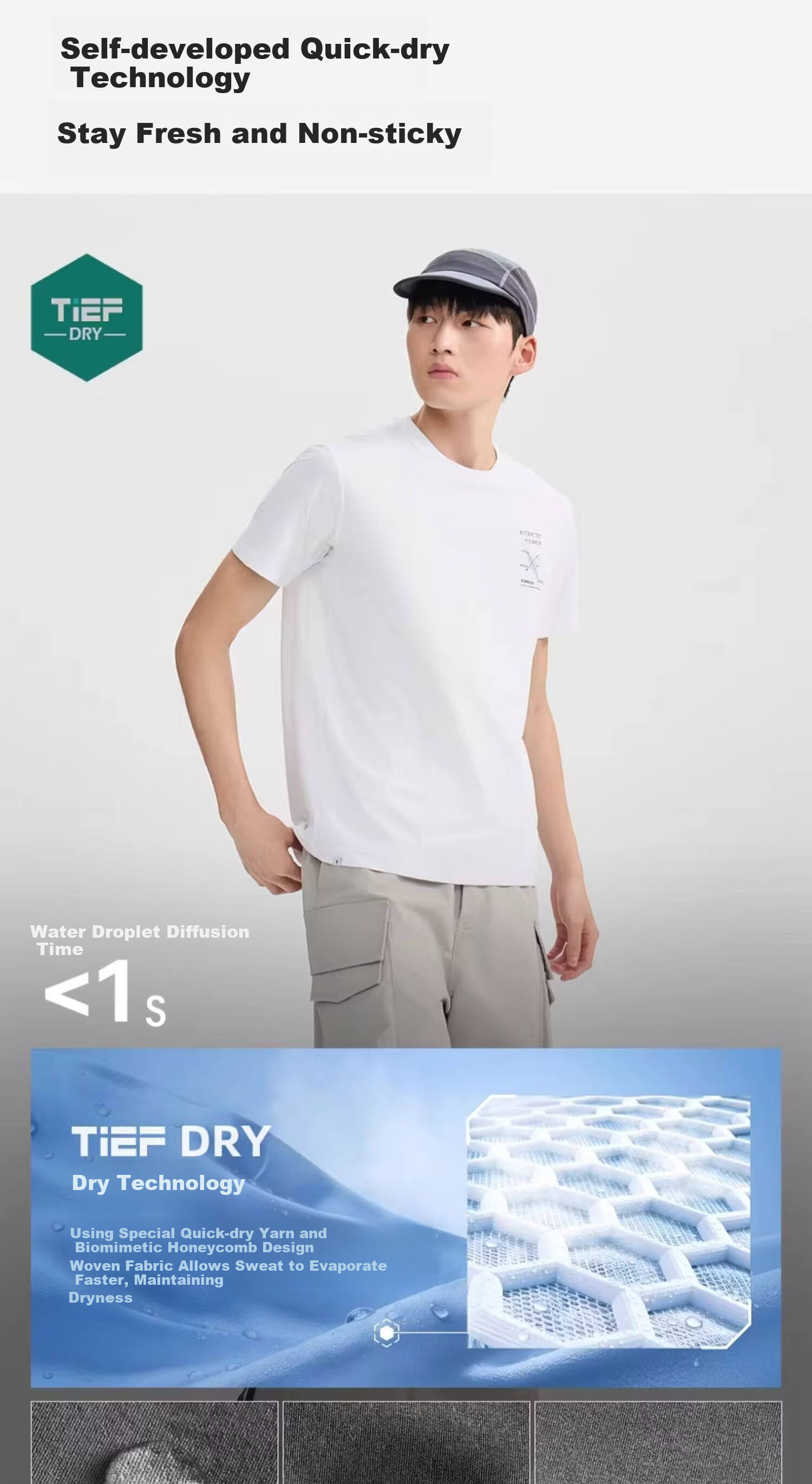 TOREAD Quick-Dry Short Sleeve T-Shirt Outdoor Sun Protection Antibacterial Moisture-Wicking Sports Summer Half Sleeve Top Ice Green Women XL 5