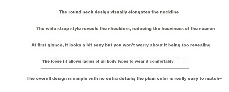 Langsha Women's Spring New Cotton Wide Strap Camisole Loose Sleeveless T-Shirt Top 7