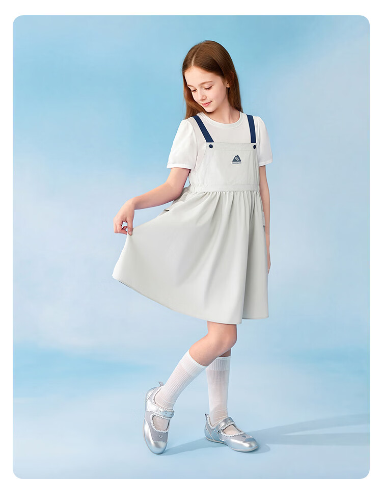 Balabala Girls Dress Children's Summer Quick-Dry Workwear Dress 2025 Large Kids [Mall Same Style] 202225111051 16