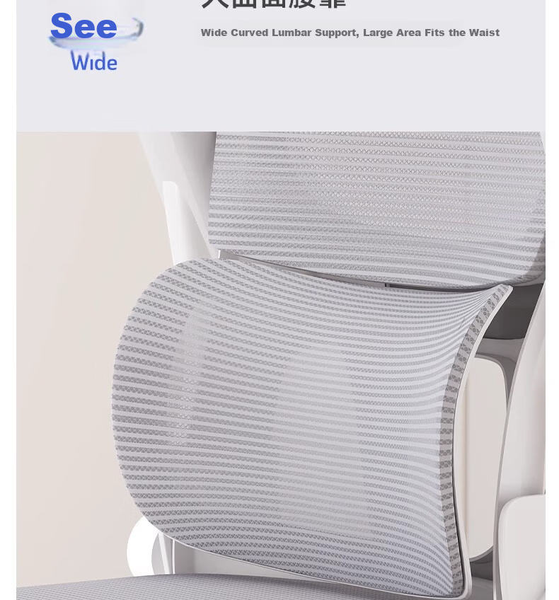 Chibilun Ergonomic Computer Chair Comfortable Office Chair for Long Sitting Dormitory Student Seat with Backrest 9
