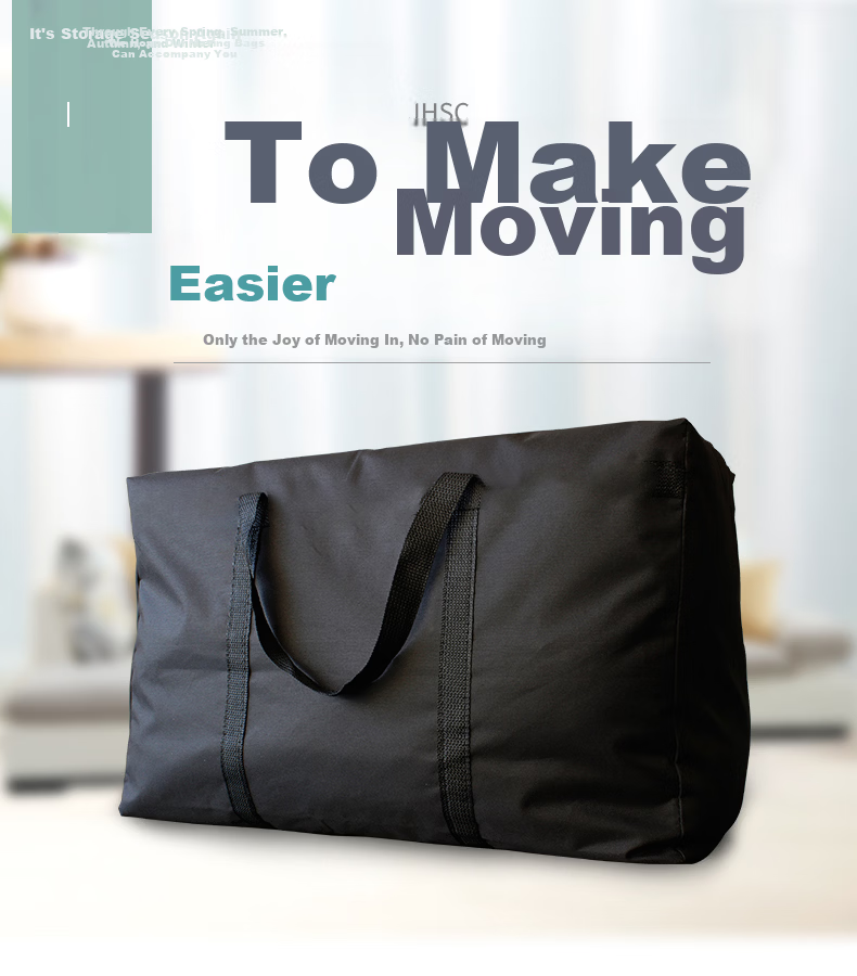 Jing Hui Si Chuang Reinforced Waterproof And Dustproof Moving Packing Bag, Luggage Bag, Quilt Storage Woven Handbag, 70*55*23 2