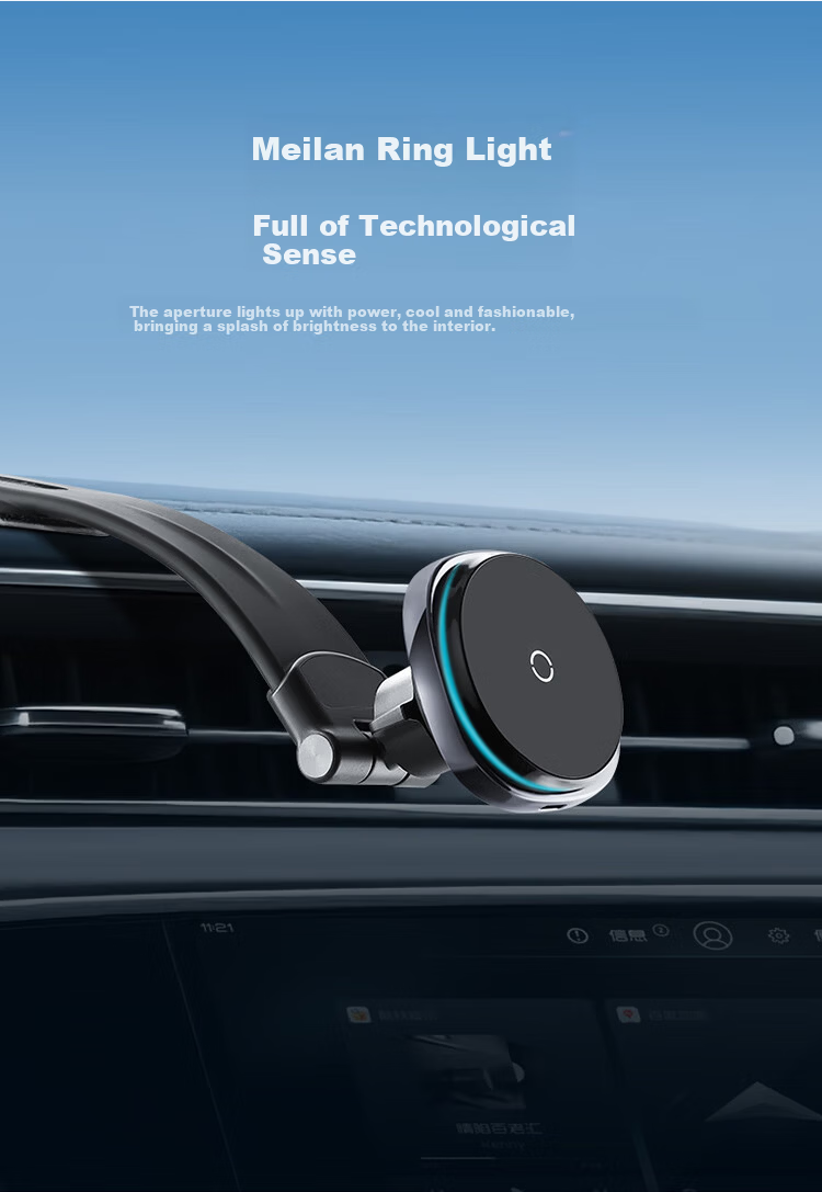 BULL BULL Car Magnetic Wireless Charger Phone Holder Multi-Angle Adjustable Dashboard Mount 8