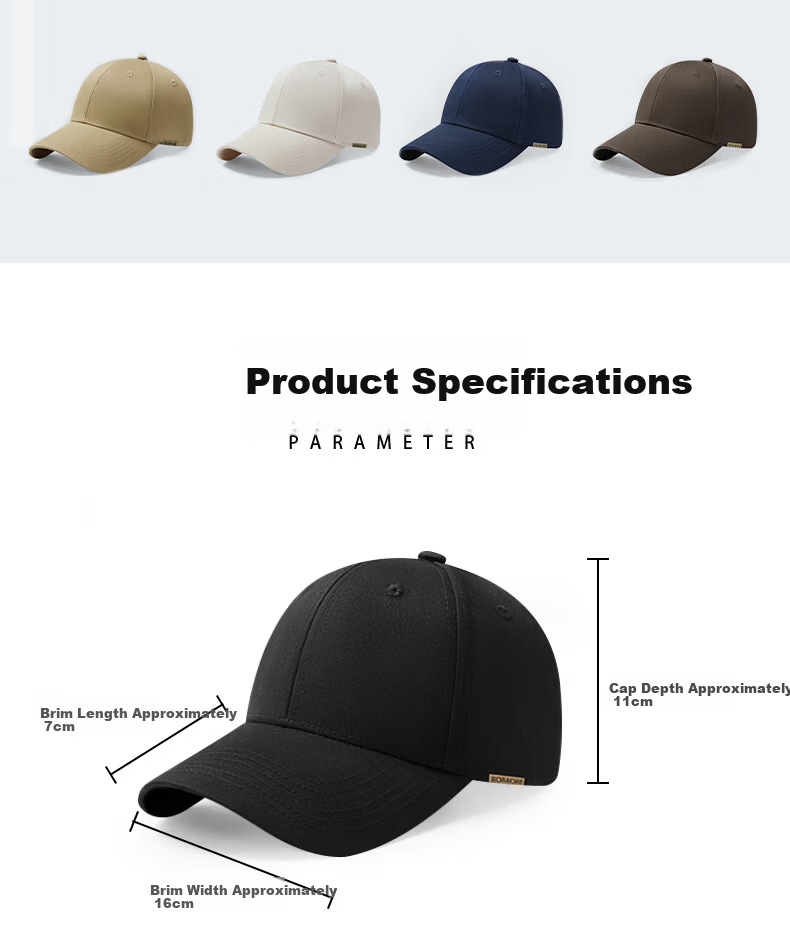 Romon Baseball Cap Men's Large Head Size Four Seasons Universal Fashion Casual Slim Face Versatile Sun Protection Duckbill Hat Women 2