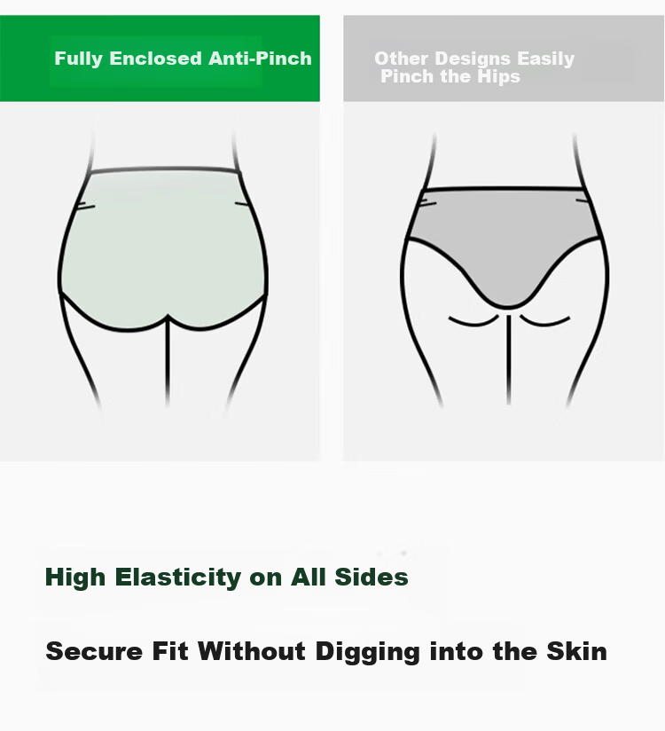 Urban Beauty Women's Boxer Briefs (10A Antibacterial Extended Crotch) 100% Cotton Crotch High-Waist High-Elastic Full Coverage Small Boxer Shorts 13