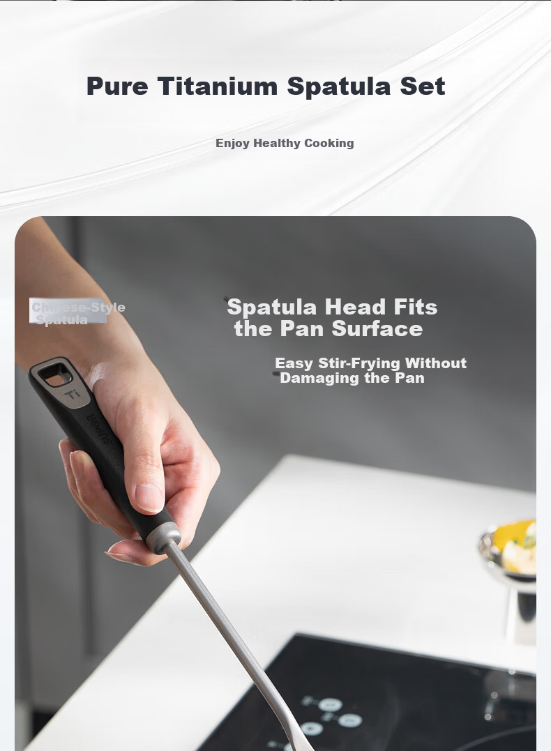 SUPOR 100% Pure Titanium Food Grade Large Soup Ladle Long Handle Thickened Hot Pot Spoon KLB40AX10 9