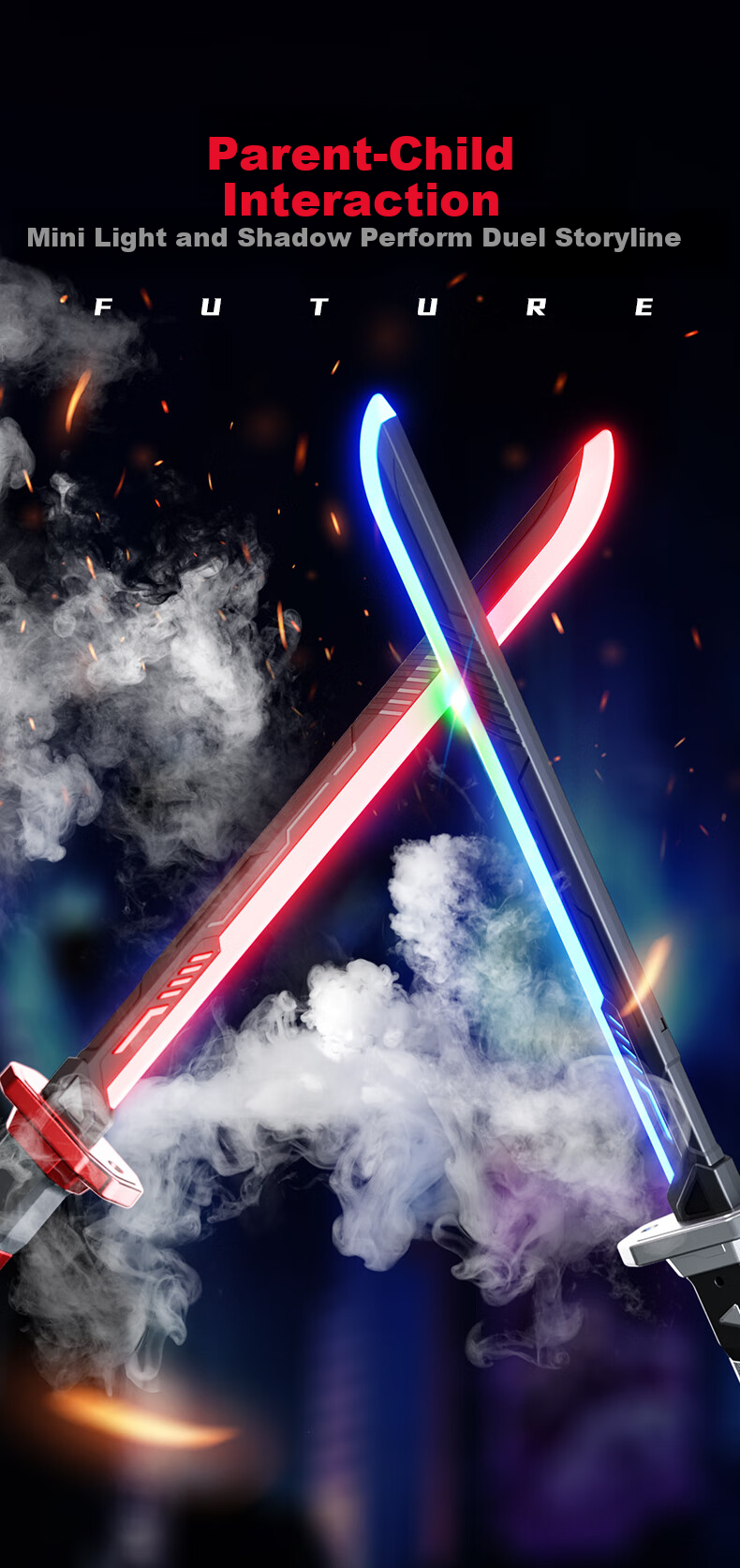 Osage Kids Toy Interstellar Spark Light Saber Black Tech Laser Sword for Boys Ages 6-10 Children's Day Gift 10