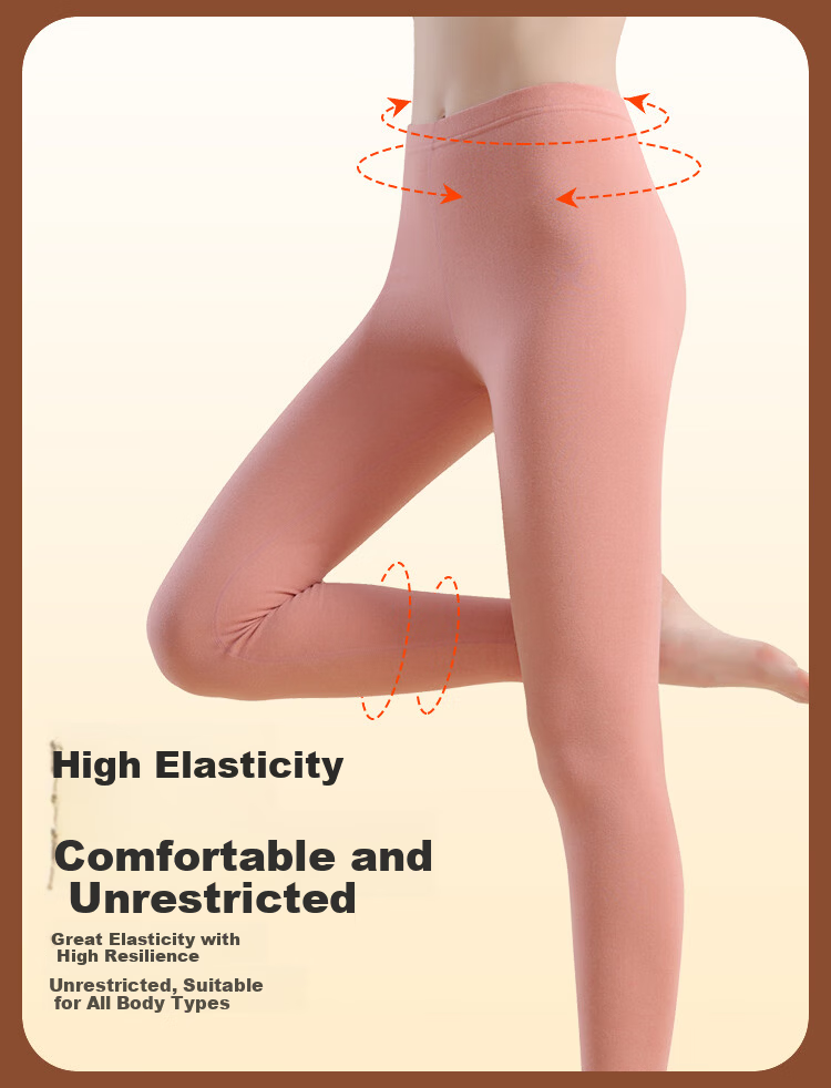 MiiOW Cashmere Silk Autumn Pants for Women, Warm High-Waist Seamless Slim-Fit Base Layer Leggings for Inner Wear And Heat Generation, 2026 New Skin Color 15