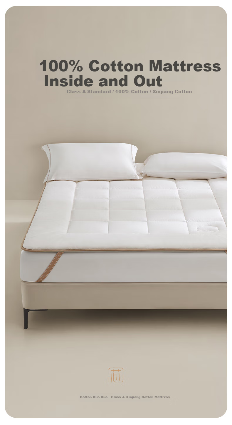 LUOLAI Home Textile Mattress Pad A-Class 100% Cotton Antibacterial Dormitory Soft Mattress Protector for 1.2m Bed 1