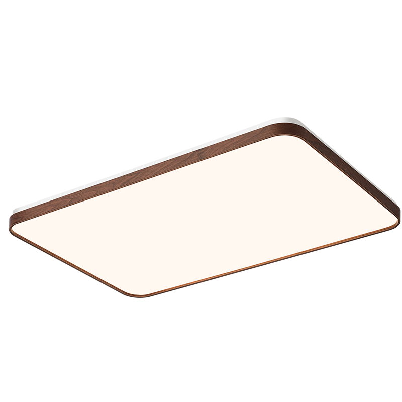 DELIXI Vintage Style Ceiling Light Main Lamp Living Room Wood Grain Bedroom Eye Protection Light 140W