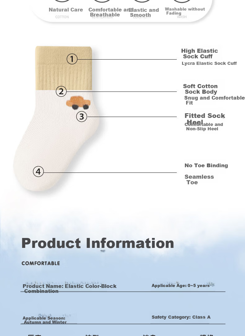 JOYNCLEON Baby Socks Spring Summer Newborn Infant 0-3 Months Seamless Non-Binding Mid-Calf Socks Unisex Baby Jyf201029 2
