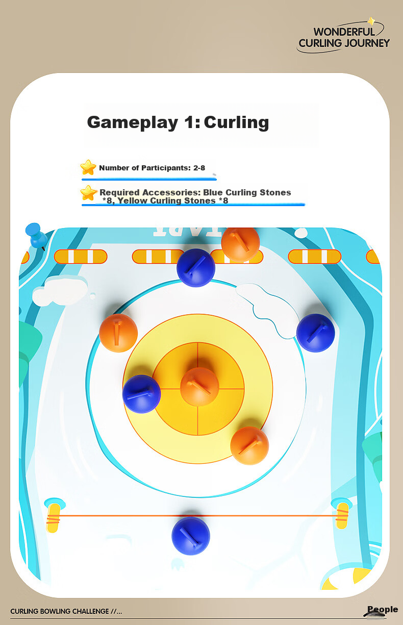 KIDDYCOLOR Kids Desktop Curling Game (5-in-1) Educational Toy Boys Parent-Child Ice Hockey Battle Board Game Birthday Gift 5
