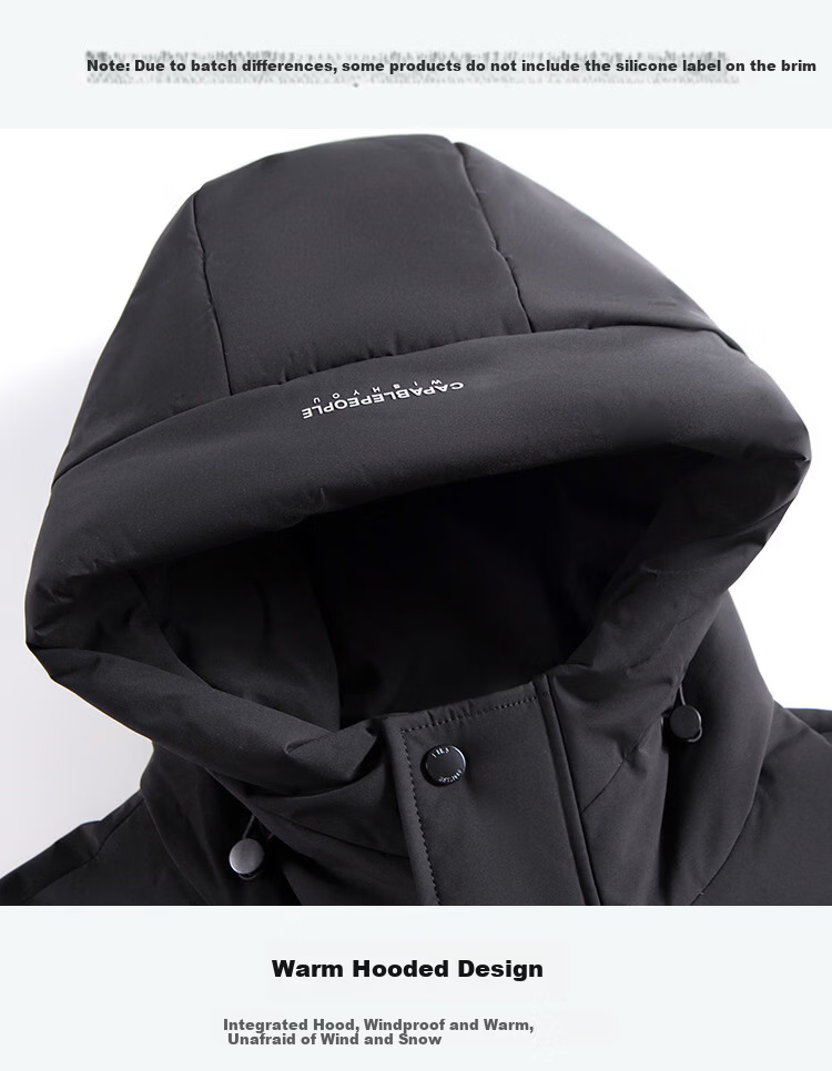Shanshan Long Goose Down Winter Men's Down Jacket Double Warmth Three-Proof Hooded Windproof Temperature Lock Long Thickened 9