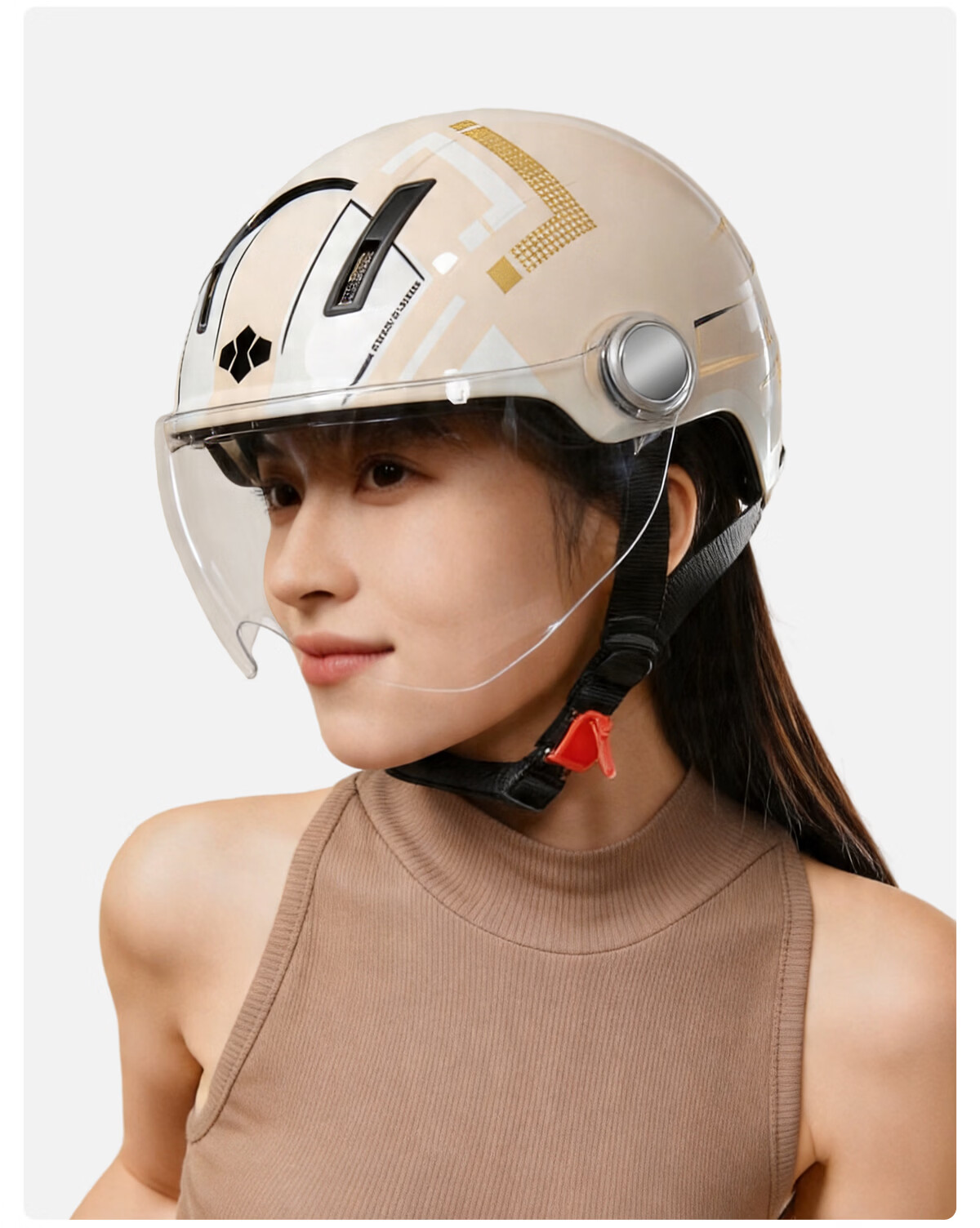 TWOBEE 3C Certified Helmet Electric Scooter Electric Bike Unisex Four-Season Safety Helmet Windproof Half Helmet Gray 20